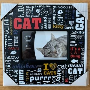 NWT Cat Lover Picture Frame 4x6 inch | Cute Cat Quote Decor | Pet Lover Gift